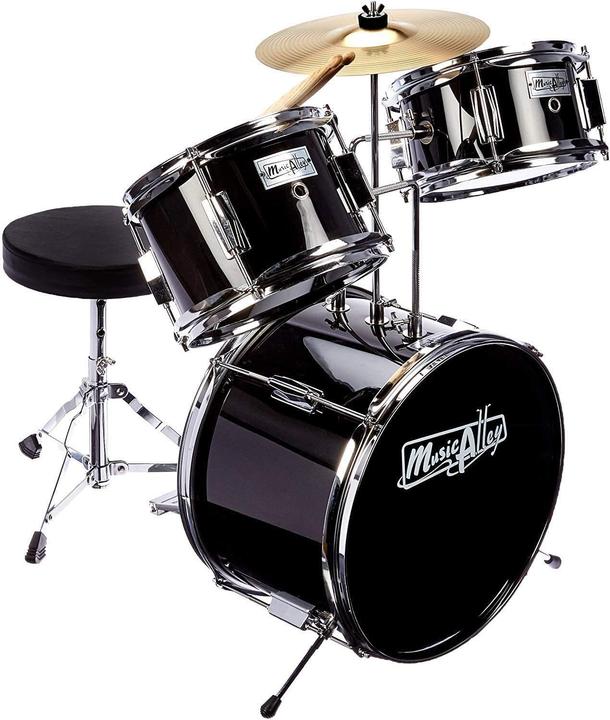 Actual product image PDT Music Alley 3 Piece Jr Drum Kit Blk (Acoustic drum)