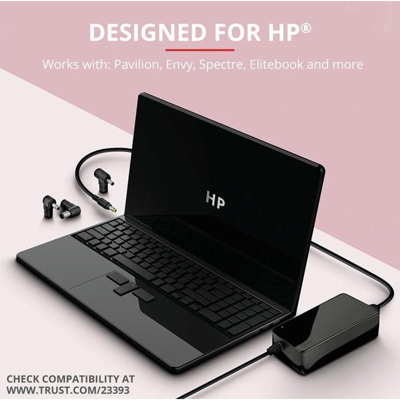 Thumbnail - Trust Netzteil 90 W Maxo für HP Notebooks (90 W), Notebook Netzteil, Schwarz