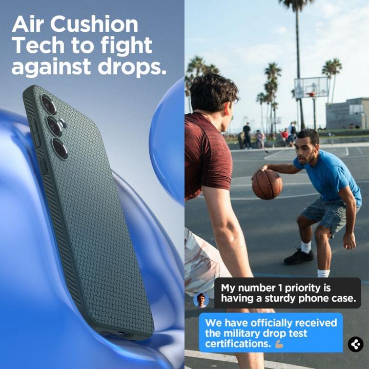 Actual product image Spigen Liquid Air Sam A55 5G zielony/abyss green ACS07527 (Samsung Galaxy A55)