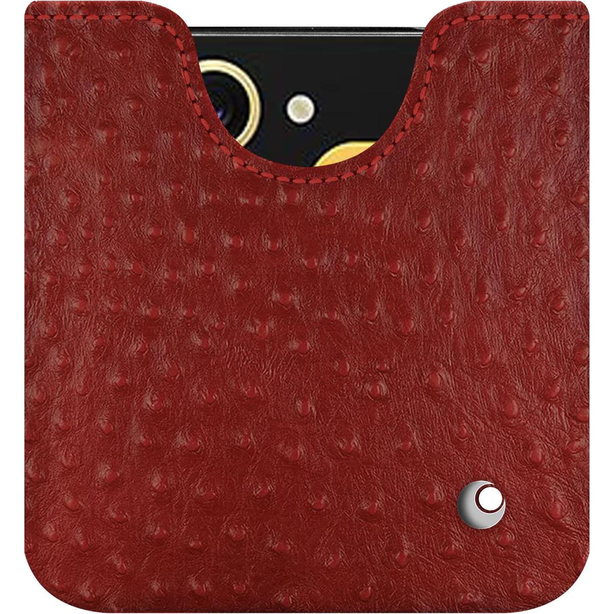 Thumbnail - Noreve Lederschutzhülle (Samsung Galaxy Z Flip6), Smartphone Hülle, Rot