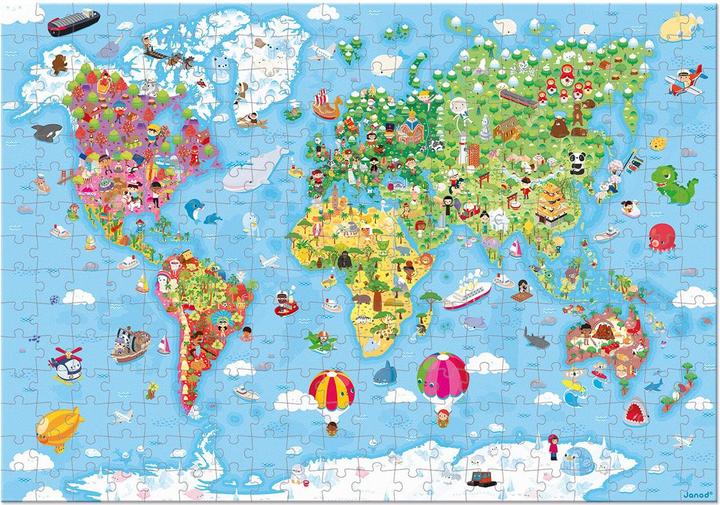 Actual product image Janod World map (300 pieces)