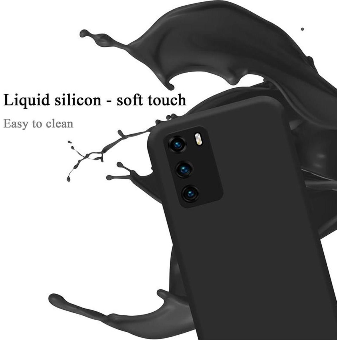 Thumbnail - Cadorabo TPU Liquid Silicone Case Cover (Huawei P40), Smartphone Hülle, Schwarz