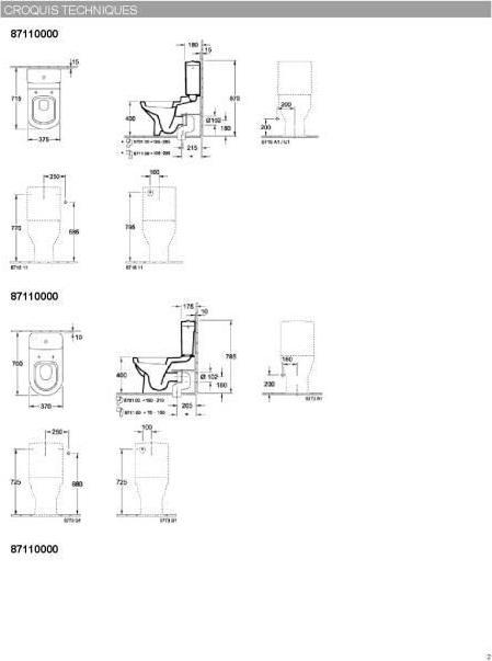 Actual product image Villeroy & Boch V&B Vario drainage bend for outlet vertical width 100mm