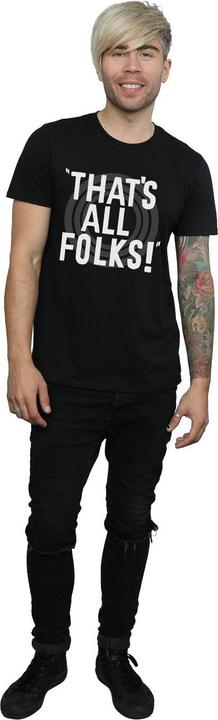 Immagine prodotto Looney Tunes That's All Folks Text Maglietta Uomo (L)