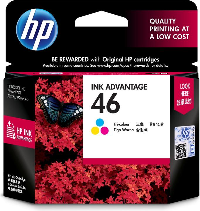 Immagine prodotto HP 46 - 14 ml - colore (ciano, magenta, giallo) - originale (M, C, Y)
