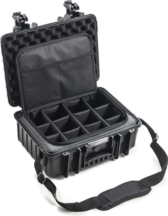 Produktbild B&W International B&W Outdoor Koffer Typ 4000 schwarz mit Fototasche (Fotokoffer, 16.60 l)