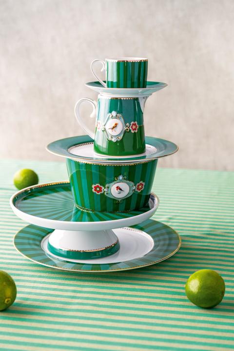 Immagine prodotto PIP Studio Piatto da torta Love Birds Stripes piccolo verde 24cm