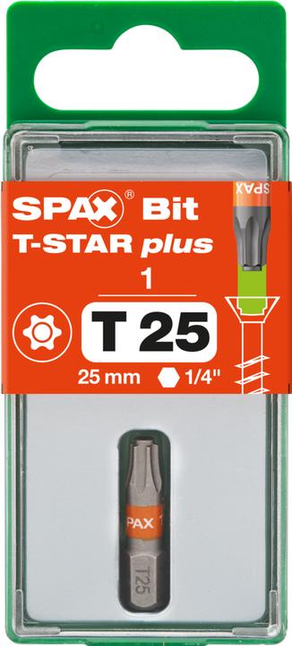 Immagine prodotto Spax BIT T-STAR PLUS T25 25mm S (T 25)