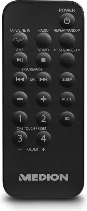 Image du produit Medion E65010 - Radio - CD - Cassette - Lecture MP3 - FM - USB - AUX - 2 x 30 W - Noir (FM)