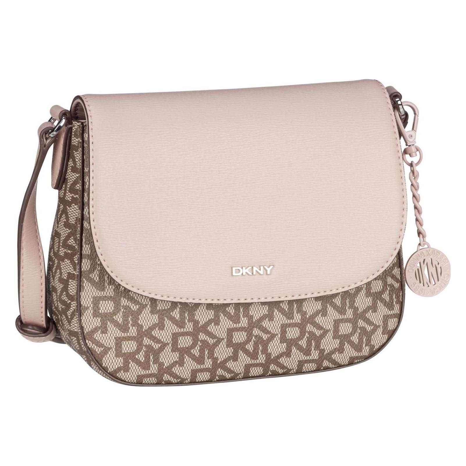 Dkny, Damen, Handtasche, Satteltasche Bryant Logo Saddle Bag, Rosa