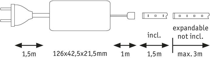 Produktbild Paulmann MaxLED 500 Stripe Set (Warmweiss, 150 cm, Indoor)
