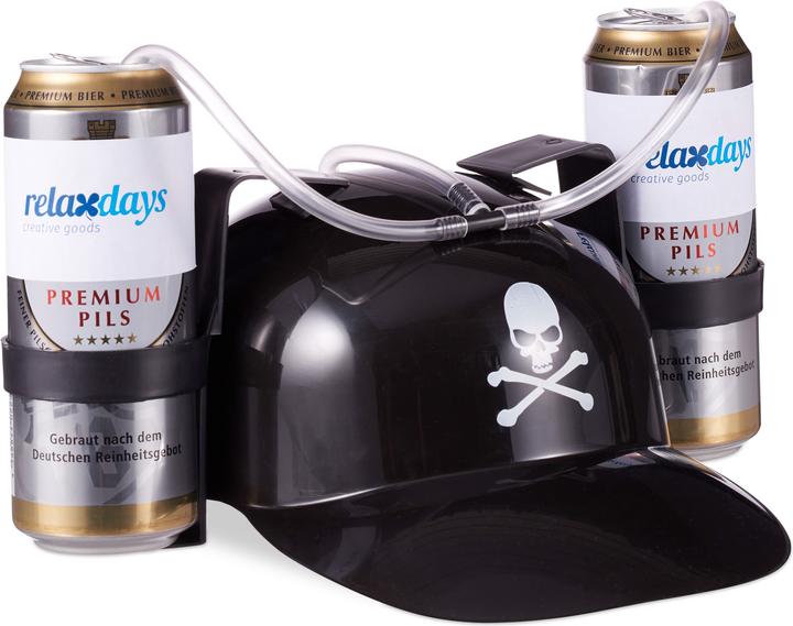 Relaxdays Casque à Bière Pirate Tête de Mort