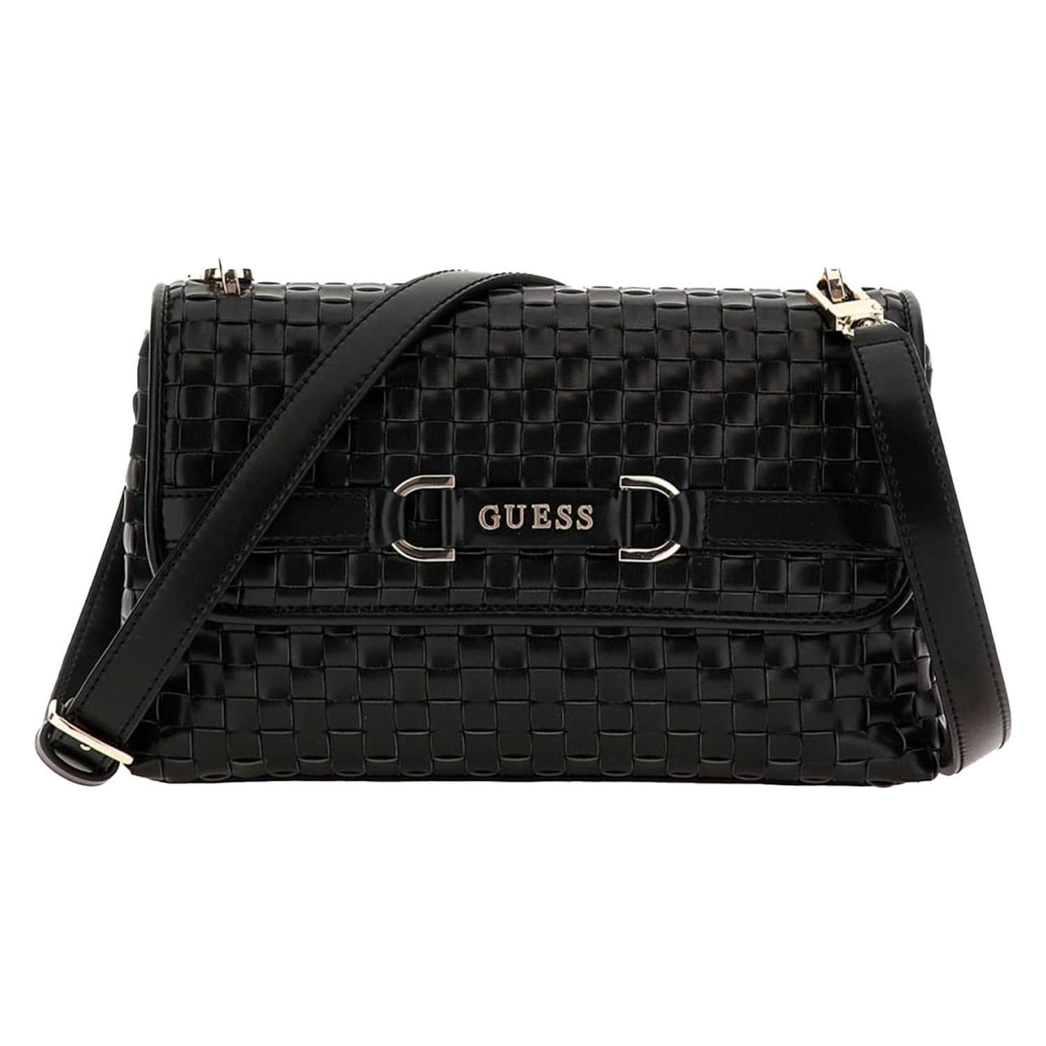 Guess, Damen, Handtasche, Maika Crossbody Flap, Schwarz