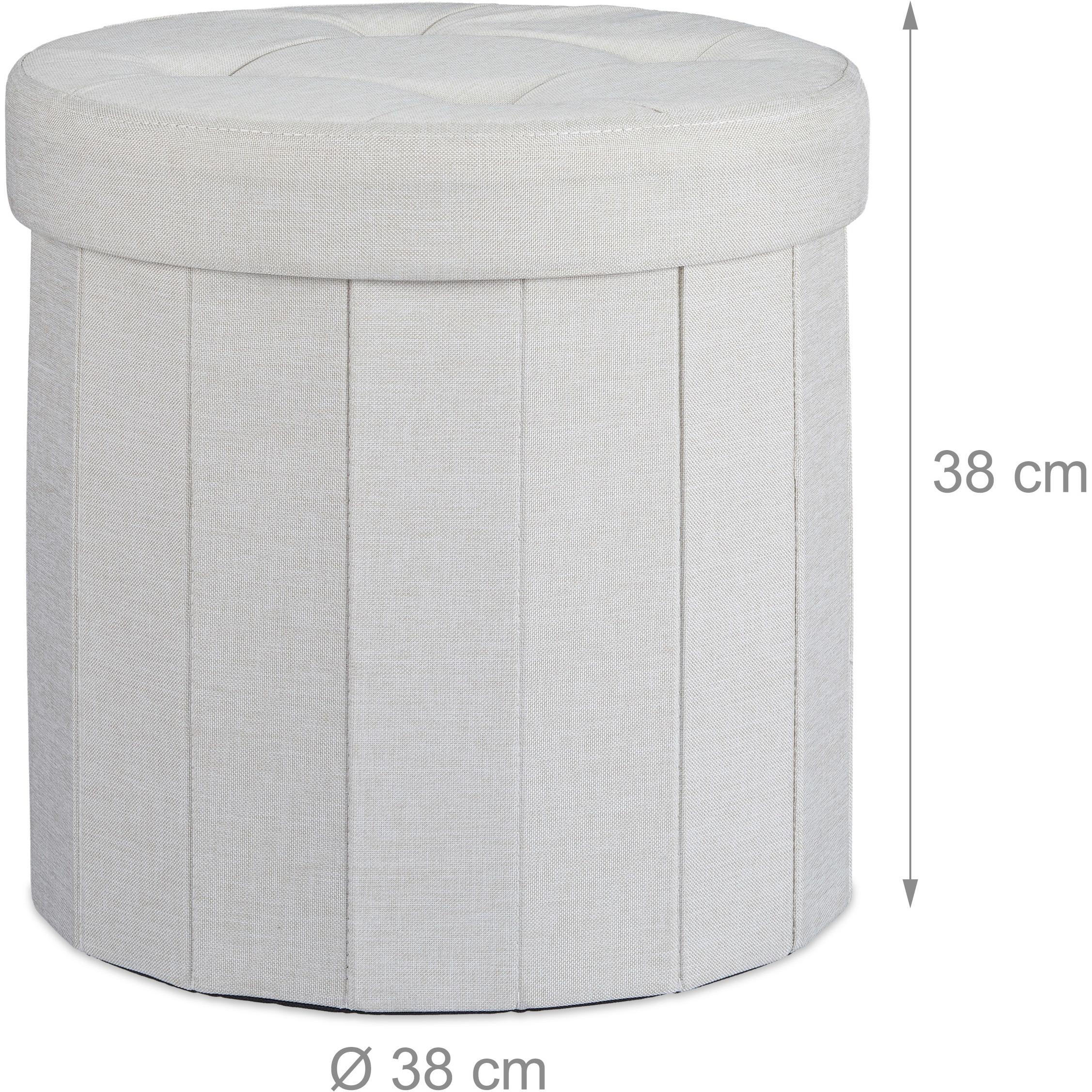 Thumbnail - Relaxdays, Hocker + Pouf, Sitzhocker