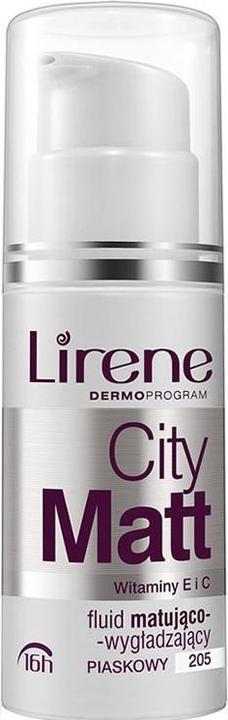 Lirene City Matt Matting And Smoothing Fluid For Face 205 Sand 30Ml (205 Sand)