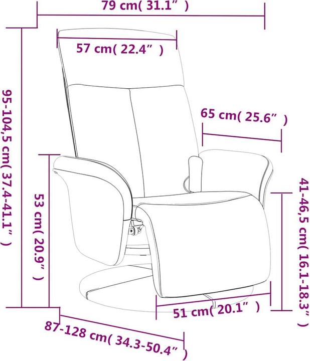 Produktbild vidaXL Massagesessel