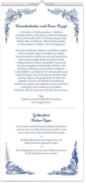 Produktbild Grossmutters Küchenkalender einzeln 2025