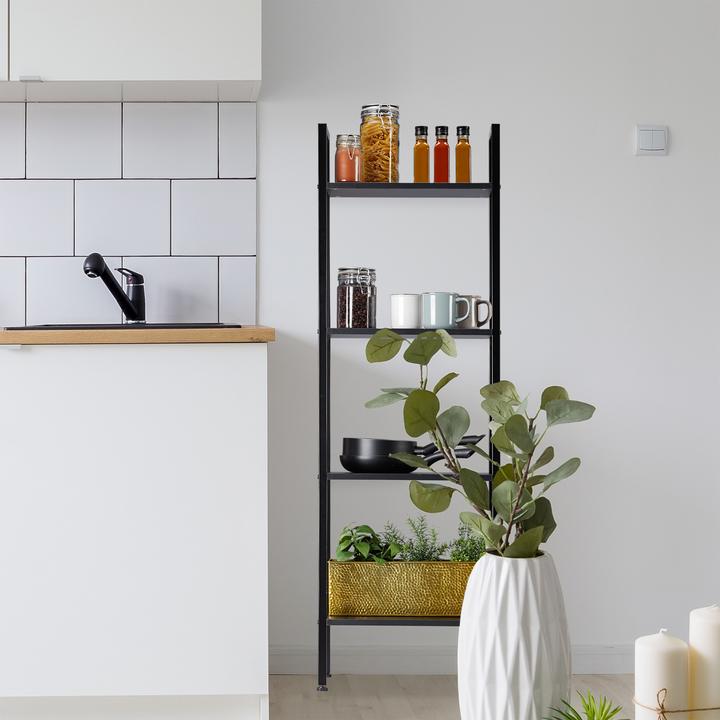 Actual product image Relaxdays Bookcase with 4 Shelves (44 x 31.5 x 136 cm)