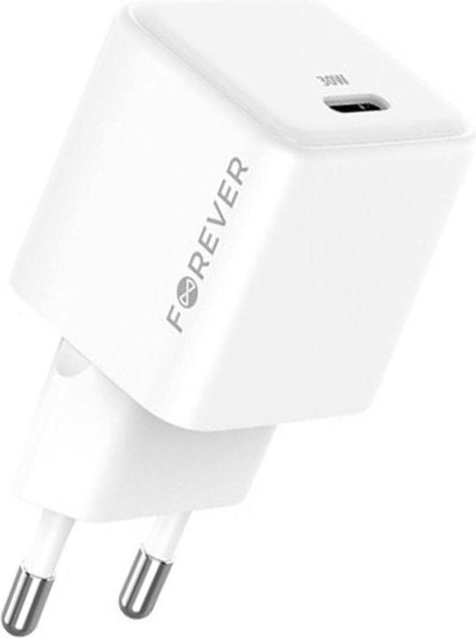Actual product image Forever TC-08-30C GaN PD QC charger 1x USB-C 30W white (30 W, 1 portion)