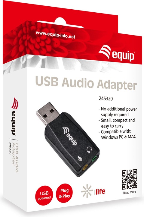 Produktbild equip USB-Soundadapter als weitere Soundkarte f. Headsets (USB)