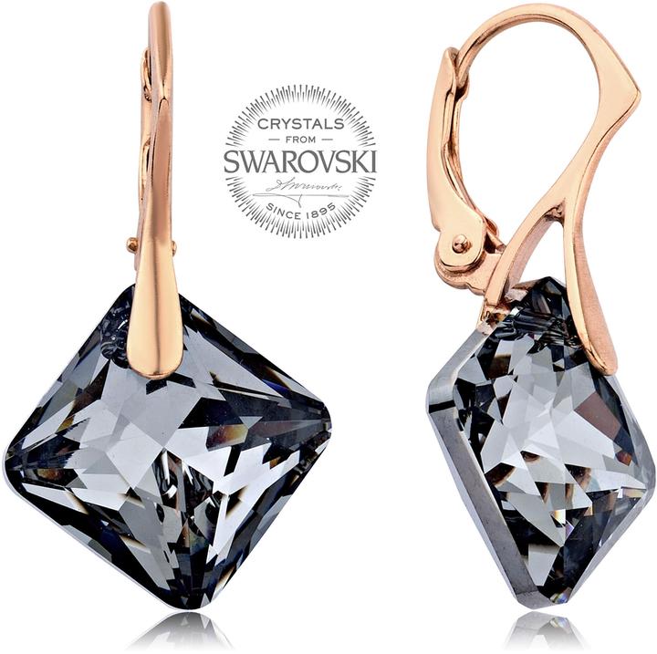 Levien Boucles d'oreilles en or rose plaqué avec Princess Princess (L)