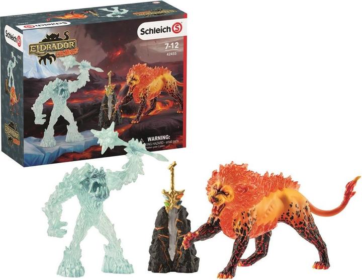 Produktbild Schleich Kampf um die Superwaffe - Frostmonster vs. Feuerlöwe