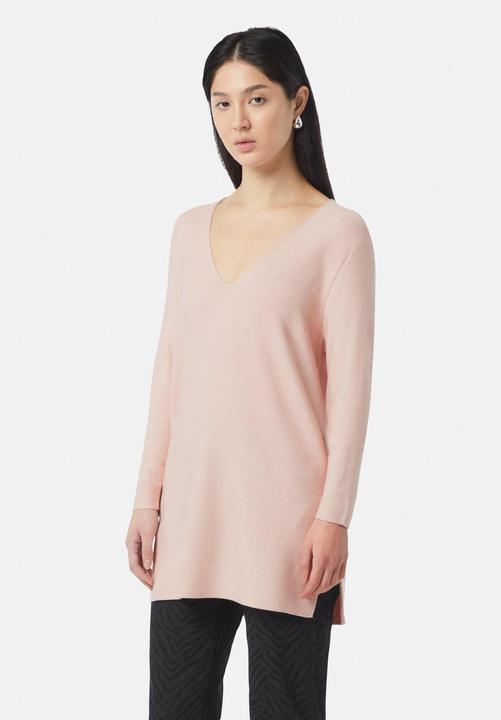 Actual product image Comma Strickpullover Langer Pullover aus Viskosemix mit V-Ausschnitt (34, 36)