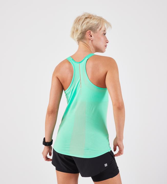 Image du produit Kiprun Débardeur running femme avec bustier intégré - Run 500 Comfort vert (S)
