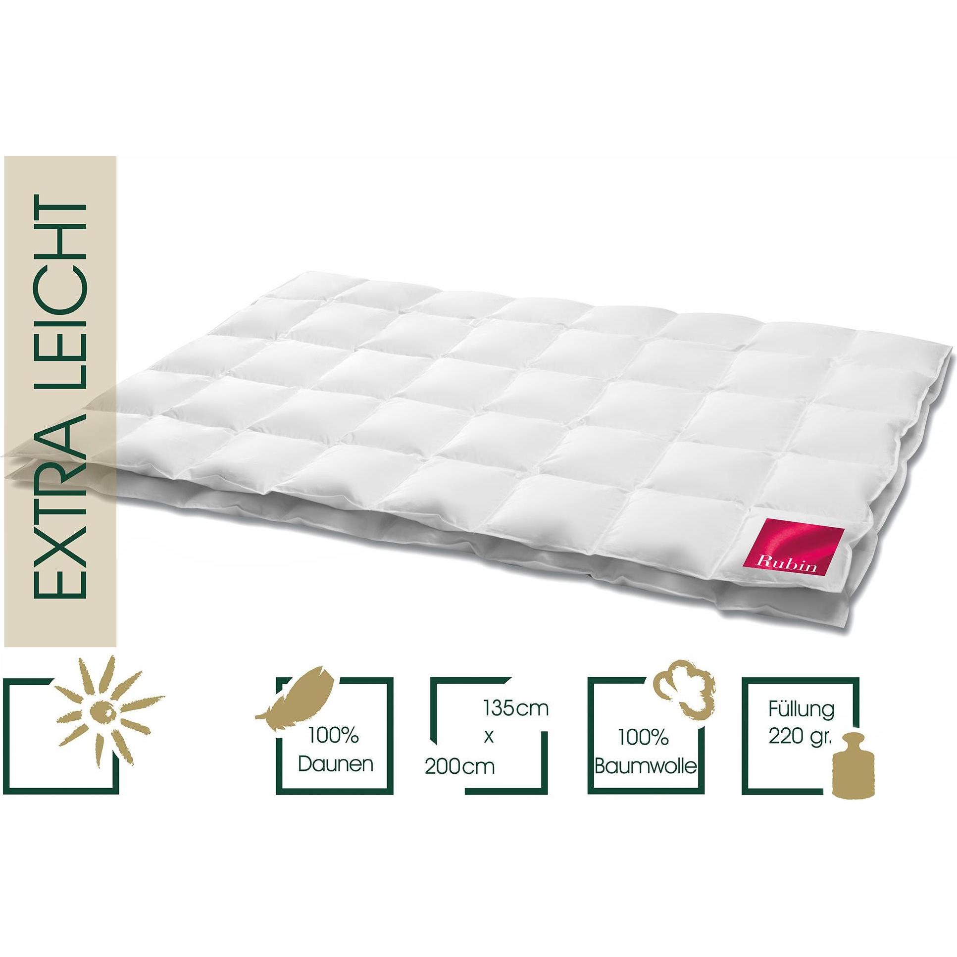 Thumbnail - Hanskruchen, Duvet, Rubin (220 g, 135 x 200 cm)