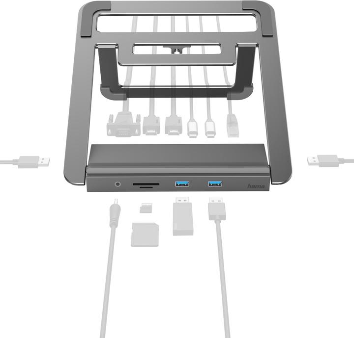 Actual product image Hama Notebook Stand 12in1 (USB-C, 1 portion)