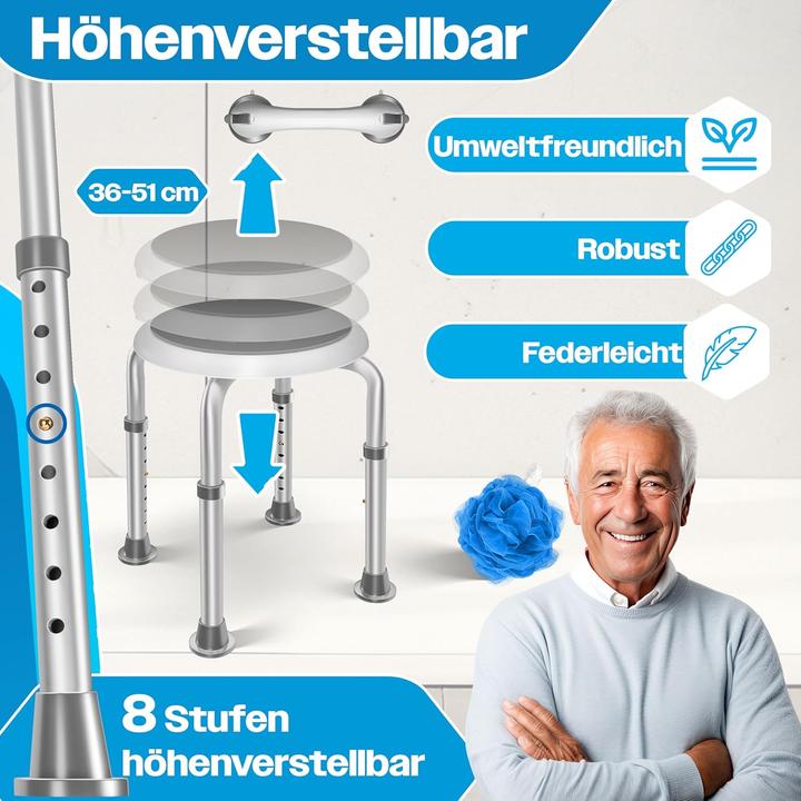Produktbild Kesser Duschhocker höhenverstellbar (136 kg)