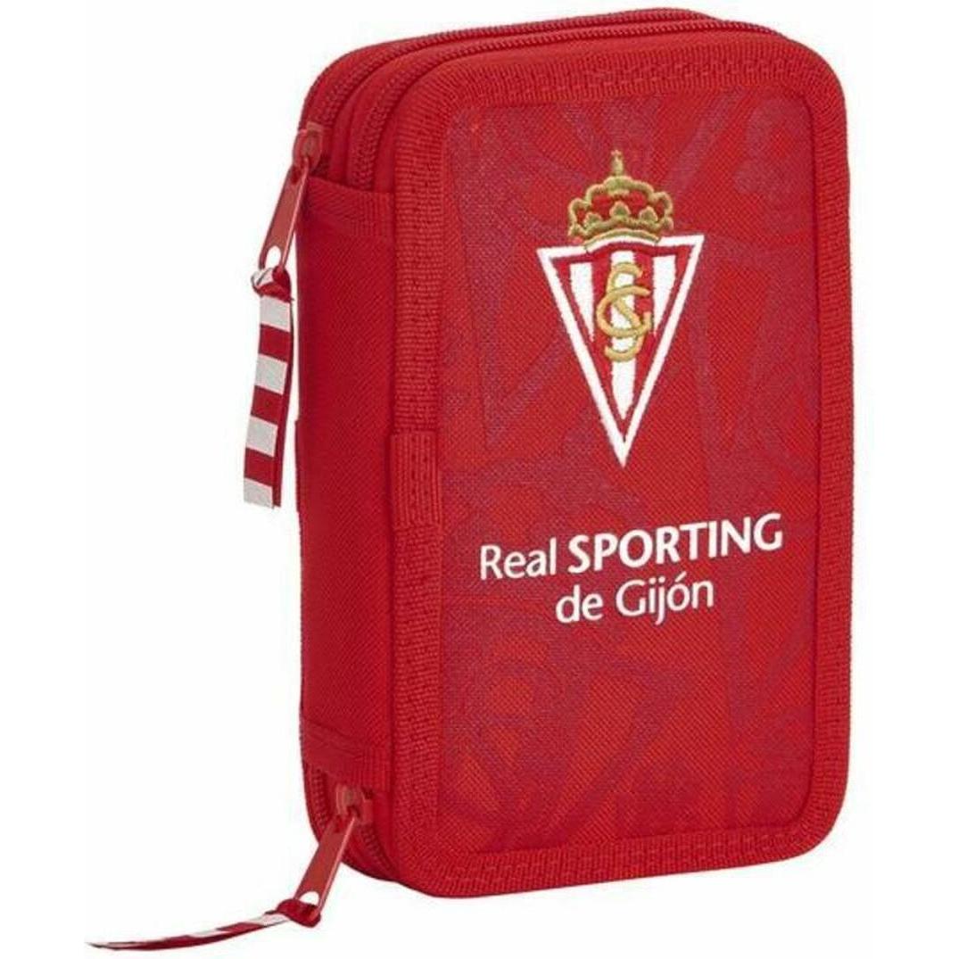Real Sporting de Gijón, Astuccio, Borsa a doppia molla Rosso 12,5 x 19,5 x 4 cm (28 pezzi)