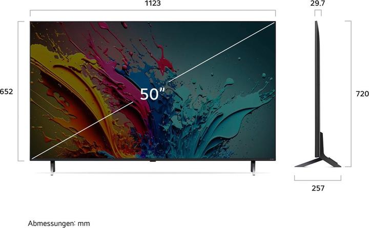 Actual product image LG 50QNED85T6A (125.8 cm (50 inch), black, UltraHD/4K, HDR10, triple tuner, AI processor, 120Hz panel (50", QNED85, QNED, 4K)