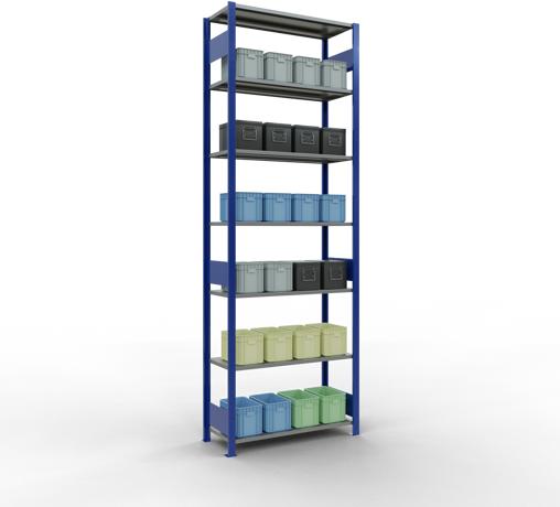 Immagine prodotto Schulte Lagertechnik Sistema di scaffalature di base senza viti MULTIplus150 con ripiani di lunghezza