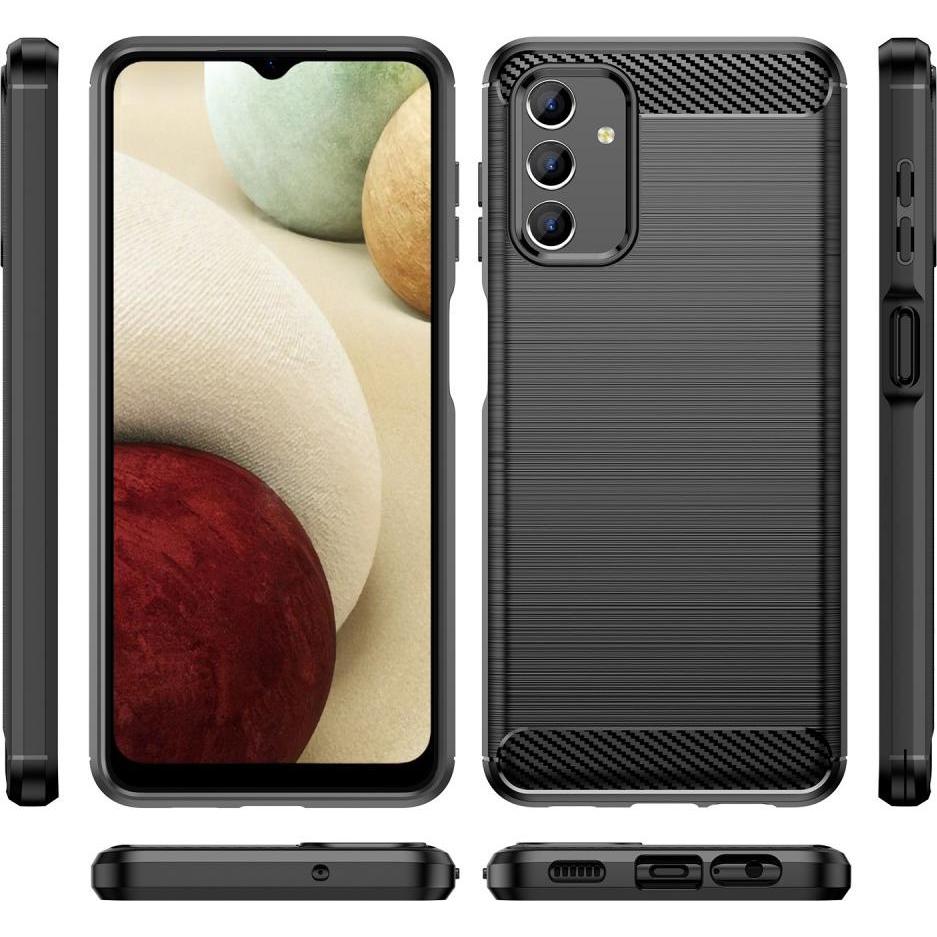 Thumbnail - Cover-Discount Galaxy A13 - Metall Carbon Look Hülle schwarz (Samsung Galaxy A13), Smartphone Hülle, Schwarz