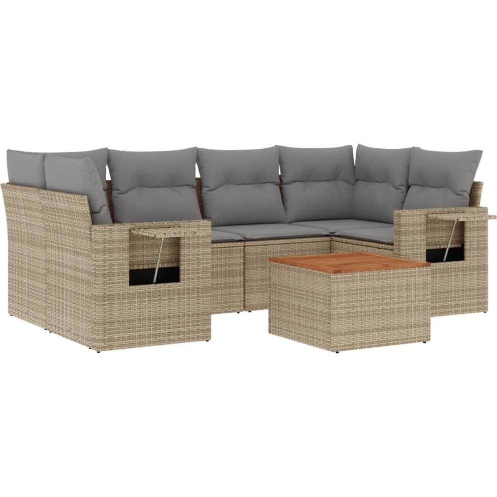 VidaXL, Gartenlounge, 10-tlg. Garten-Lounge-Set mit Kissen