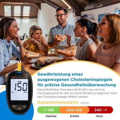 Image du produit Fora 6 Bandelettes de test – cholestérol total (Bandelette réactive)