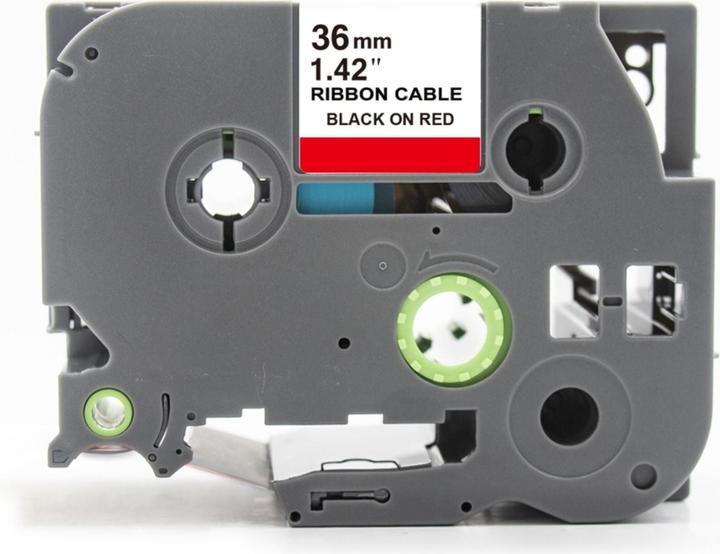 Immagine prodotto Hermex Alternatives Etikettenband zu Brother TZe-FX461 Beschriftungsband (3.60 cm, Nero, Rosso)