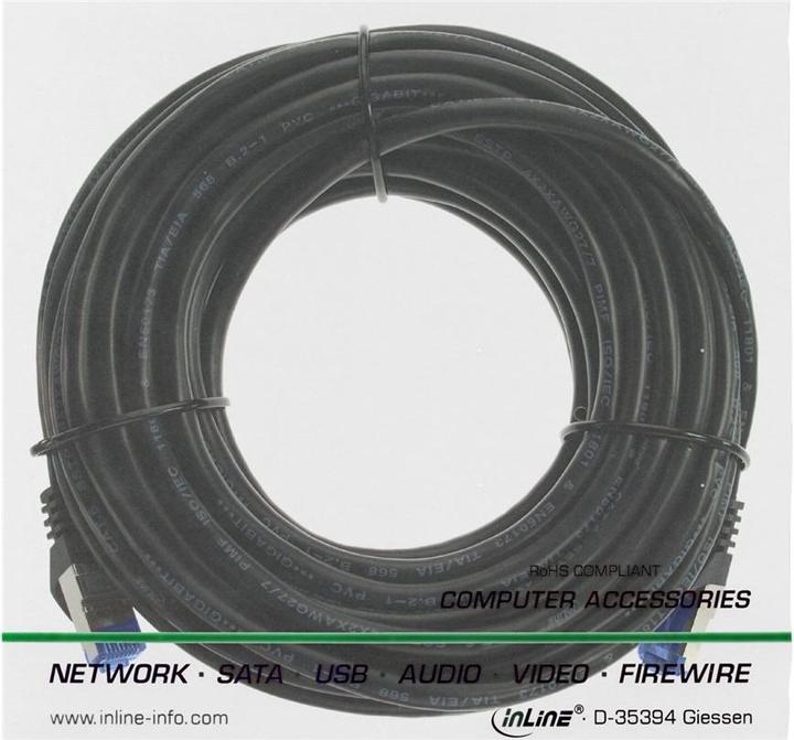 Image du produit InLine Câble de réseau (S/FTP, CAT6a, 15 m)