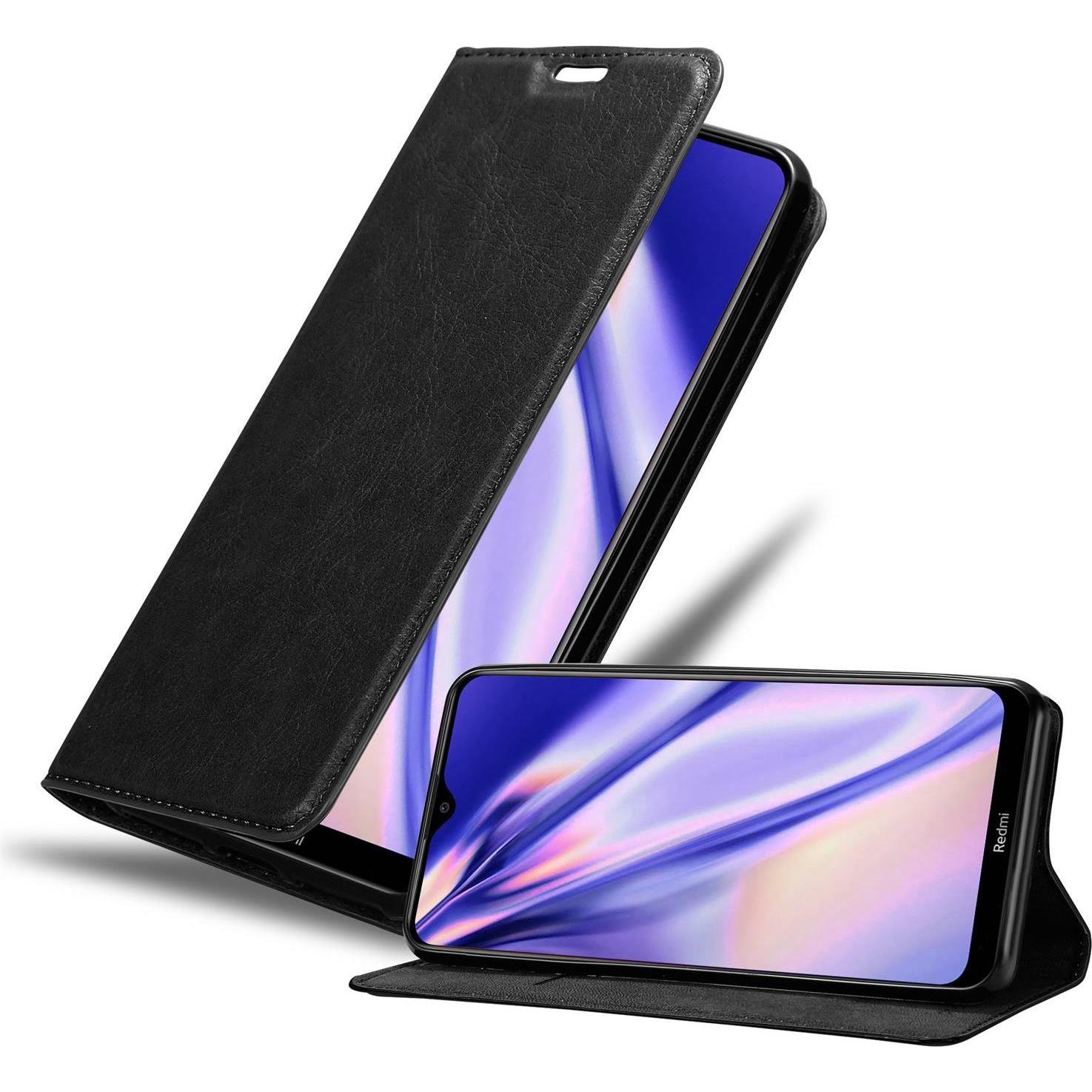 Cadorabo Book Invisible Magnet Cover (Xiaomi Redmi 8A), Smartphone Hülle, Schwarz