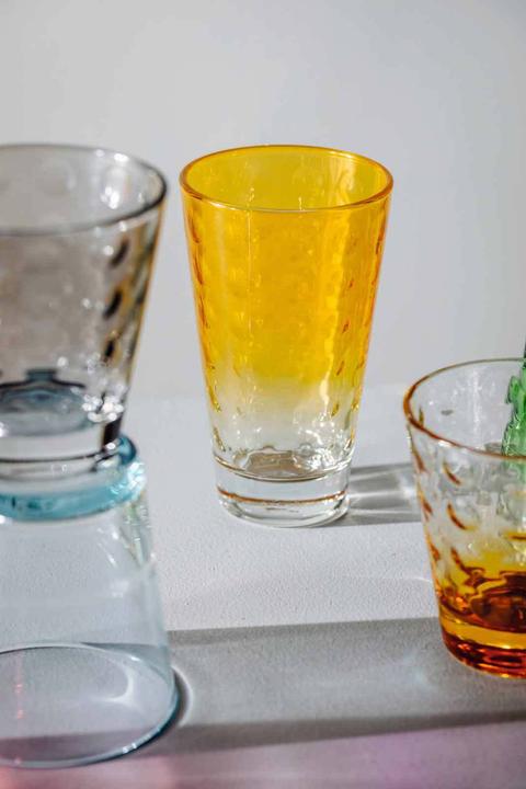 Actual product image Leonardo Drinking glass Optic Pastel 300 ml, 6 pieces, Orange (0.30 l, 6 x)