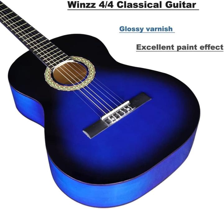 Image du produit Winzz Konzertgitarre 4/4 Anfänger Set (Guitare classique, Bois, Nylon, Bois d'érable)