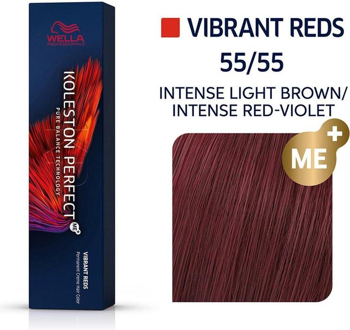 Actual product image Wella Koleston Perfect Me+ Vibrant Reds (55/55 light brown intense mahogany intensive)