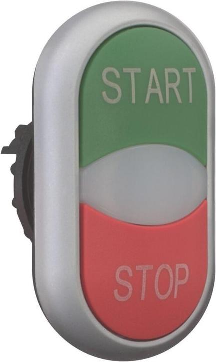 Actual product image Eaton Double pushbutton Double pushbutton, + indicator light, green T/white/red STOP