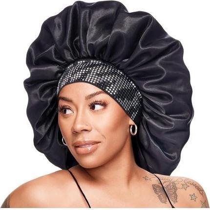 Produktbild RED by Kiss Wide Edge Bonnet Silky Sleep Cap Diamond Bling Bonnet X Keyshia Cole Frizz Free Bonnet S