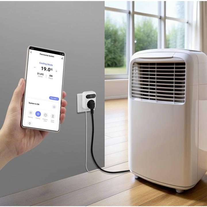 Actual product image Sygonix SY-6824096 Universalthermostat Zwischenstecker Wochenprogramm 1 St.