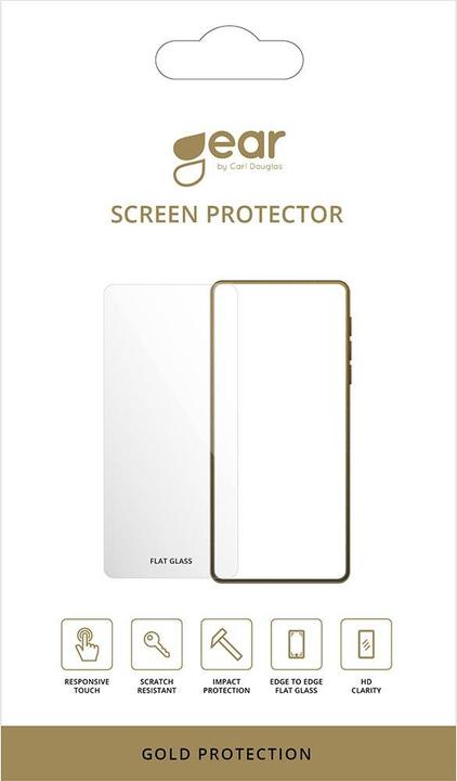 Actual product image Gear Glass Prot. Flat Case Friendly 2.5D GOLD SAMSUNG GALAXY S24 Ultra (1 pcs., Samsung Galaxy S24 Ultra)