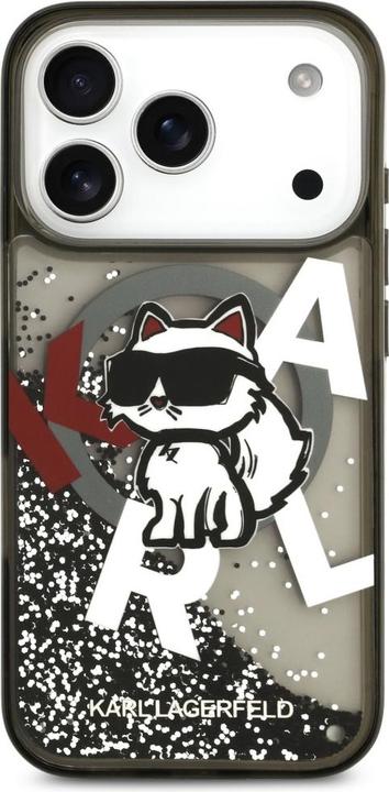 Productafbeelding Karl Lagerfeld - Glitter MagSafe - iPhone 17 Pro - Liquid Choupette Head (Apple iPhone 17 Pro)