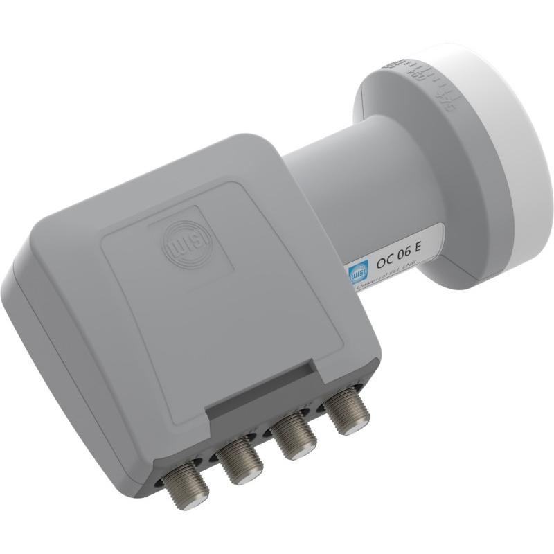 WISI OC 04E Speisesystem Quattro 40mm lichtgrau (Quattro LNB, 40mm), LNB, Grau