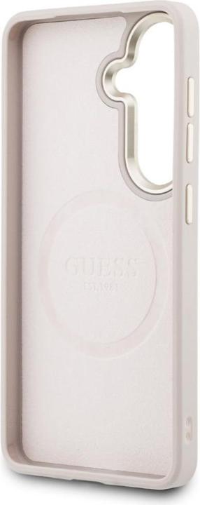 Actual product image Guess - Saffiano Peony Embossed Ring MagSafe (GUHMS26MPSAMSECP) - Samsung Galaxy S26 Plus - Pink (Samsung Galaxy S26)